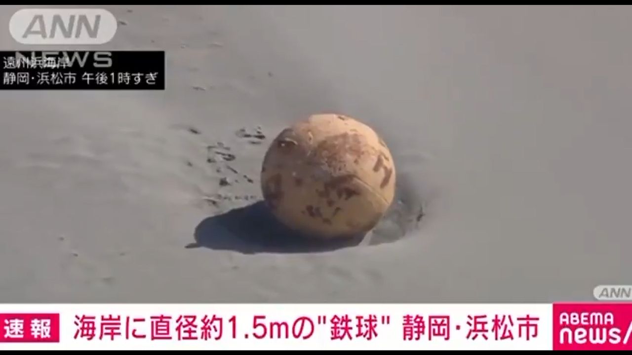 Tajemniczy obiekt wyrzucony na plażę w Japonii.