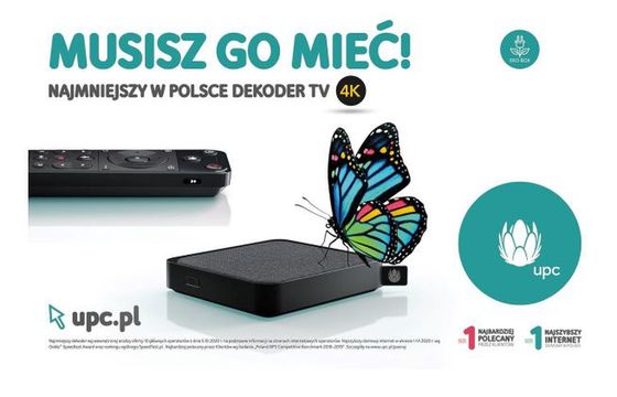 UPC Polska zaczyna promocję swojego sztandarowego dekodera TV 4K