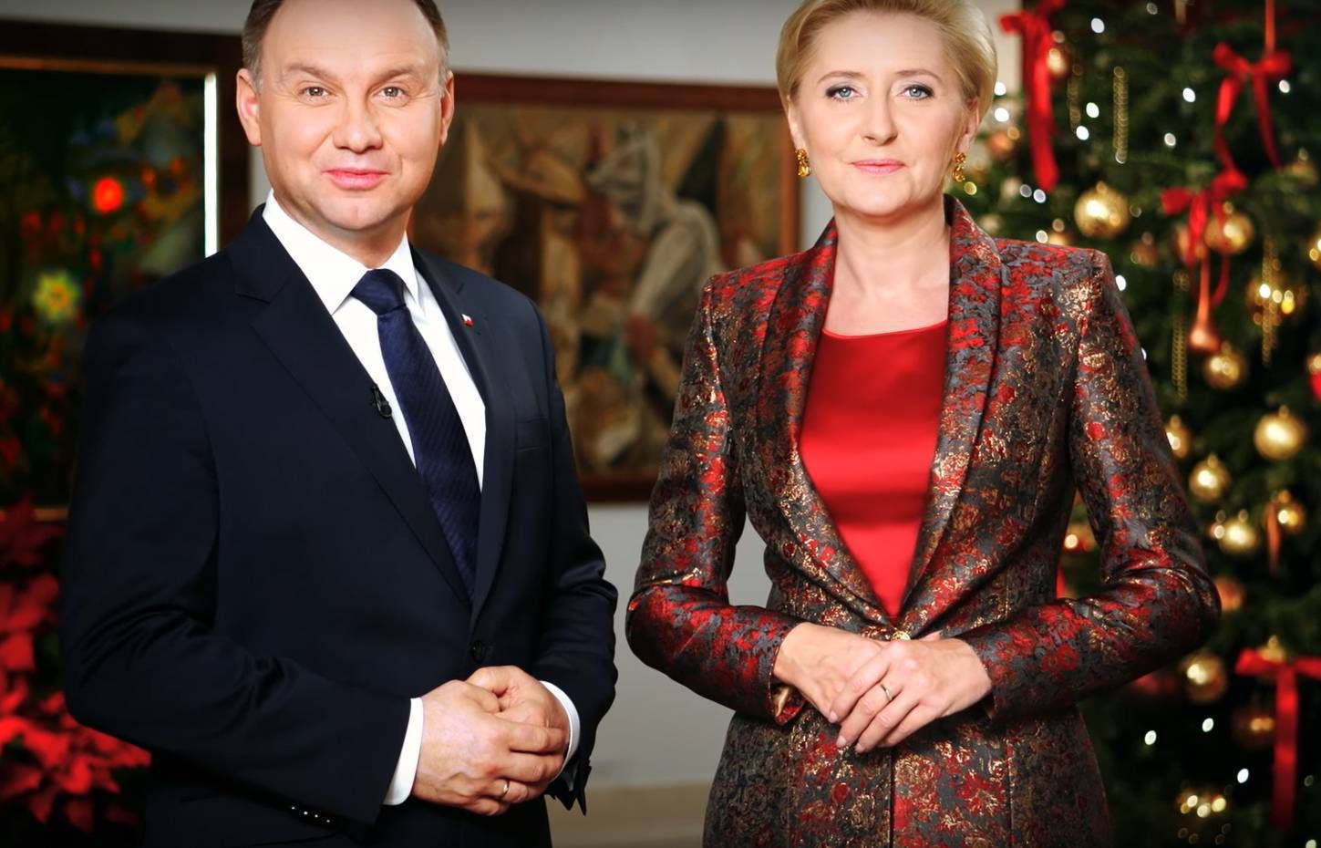Agata Duda i Andrzej Duda - Boże Narodzenie, 2017 r