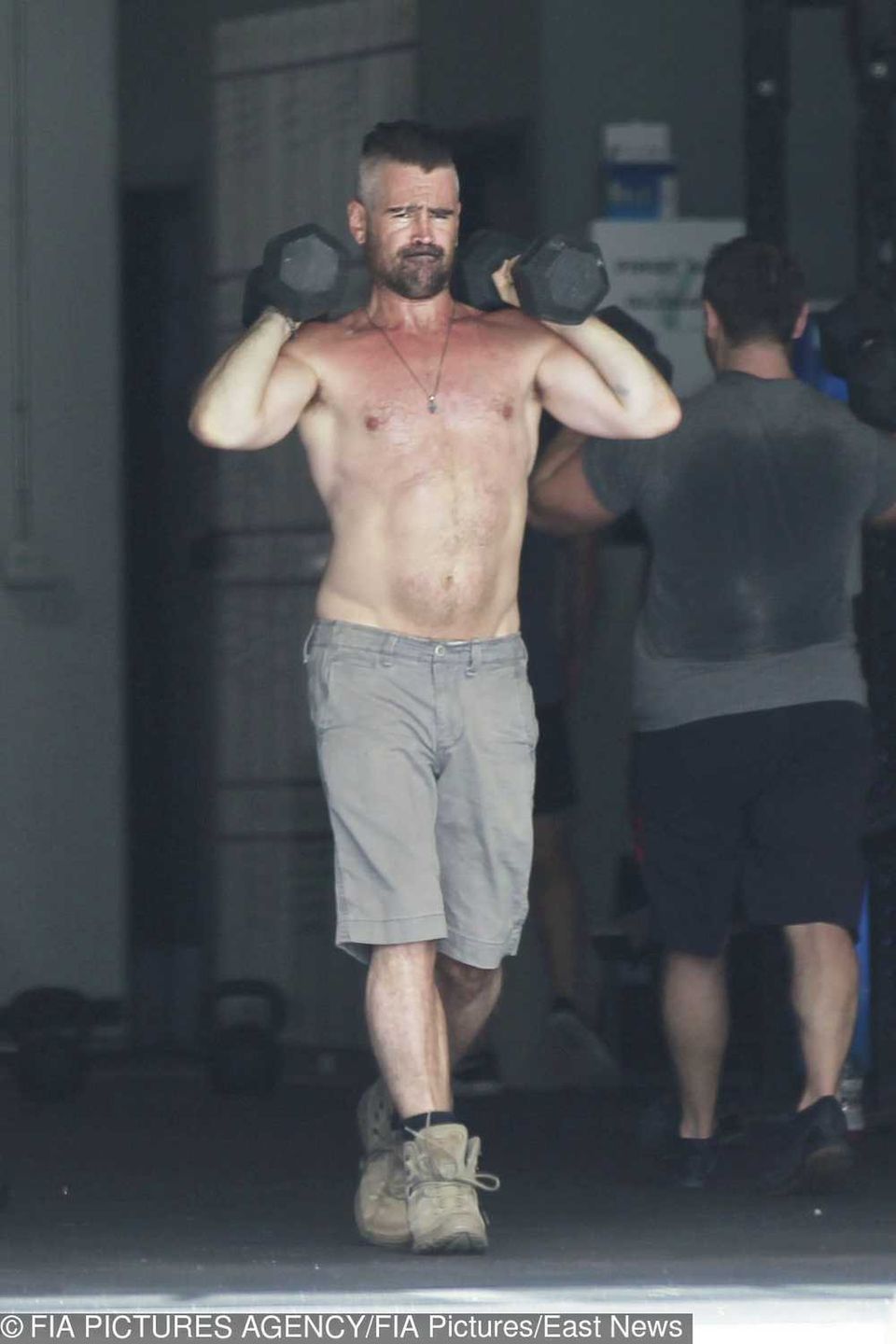 Colin Farrell na siłowni