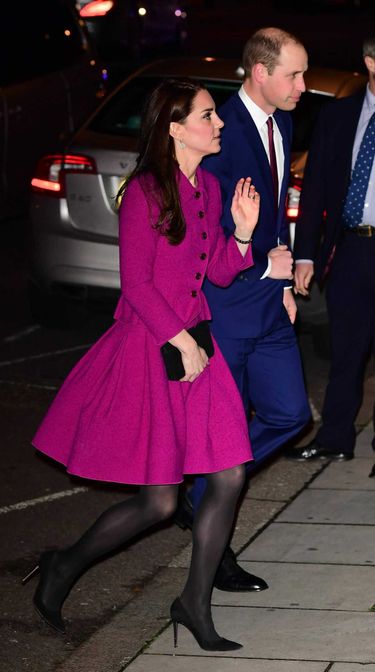 Księżna Kate w różowej kreacji w 2017 roku