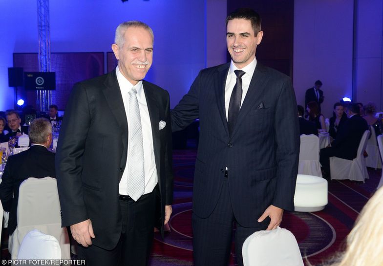 Zygmunt Solorz-Żak (właściciel Cyfrowego Polsatu) z synem Tobiasem (prezes Cyfrowego Polsatu).