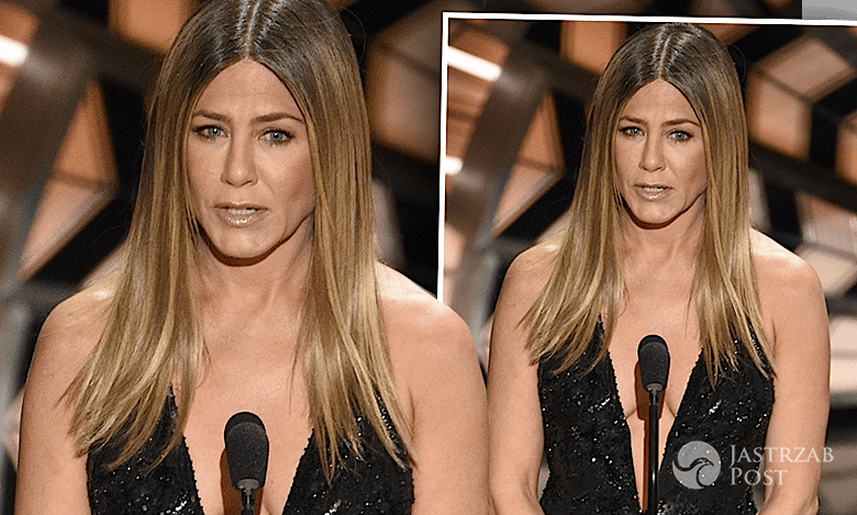 Oscary 2017: 48-letnia Jennifer Aniston kusi dekoltem w odważnej kreacji