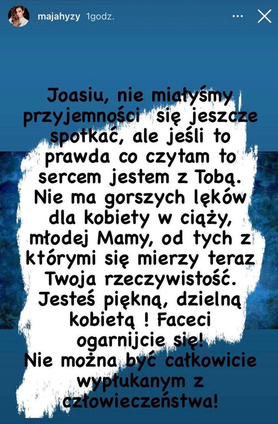 Maja Hyży współczuje Joannie Opoździe 