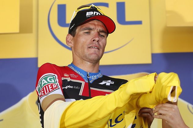 Greg Van Avermaet, lider nowego zespołu, sponsorowanego przez CCC. Fot. PAP/EPA/SEBASTIEN NOGIER