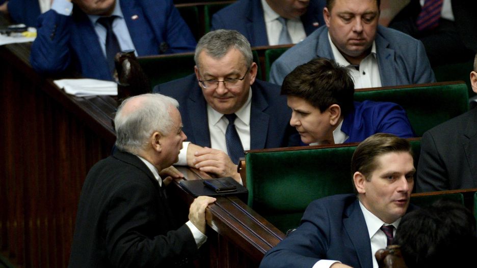 Andrzej Adamczyk i Jarosław Kaczyński
