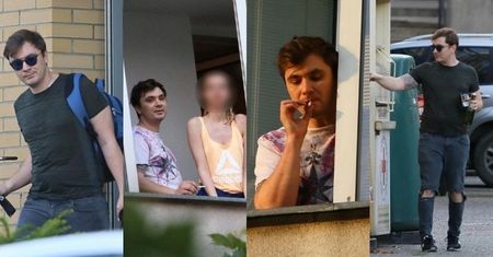 Niepokorny Daniel Martyniuk delektuje się papierosowym dymem na balkonie byłej dziewczyny Faustyny (ZDJĘCIA)