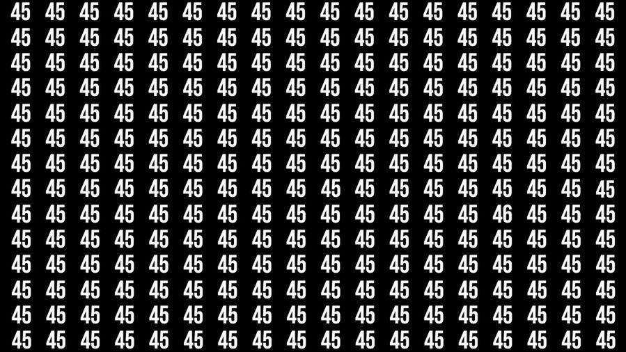 Znajdź liczbę 46. Mało kto robi to w mniej niż 20 sekund