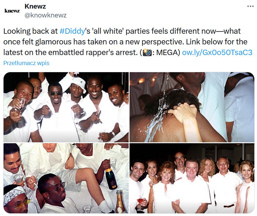 Tak wyglądały "Białe Imprezy" u Diddy'ego