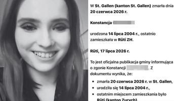 Konstancja nie żyje. Miała być z chłopakiem. Tragedia w Szwajcarii