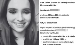 Konstancja nie żyje. Miała być z chłopakiem. Tragedia w Szwajcarii
