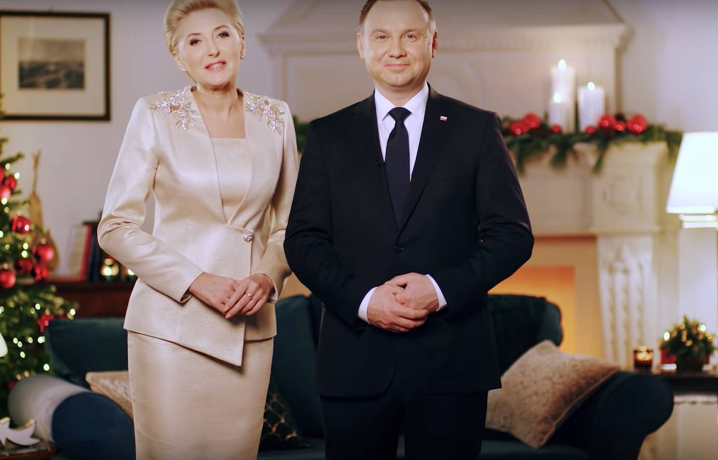 Agata Duda i Andrzej Duda - Boże Narodzenie, 2018 r