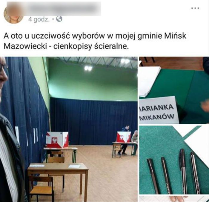 Nowy, wzbudzający podejrzenia wątek w wyborczych incydentach - ścieralne długopisy. 