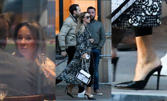 Joanna Przetakiewicz przykuwa spojrzenia w płaszczu Chanel za 55 tysięcy złotych, opuszczając z synem modną knajpę (ZDJĘCIA)