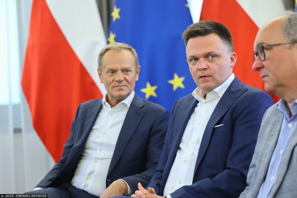 Donald Tusk, Szymon Hołownia, Włodzimierz Czarzasty