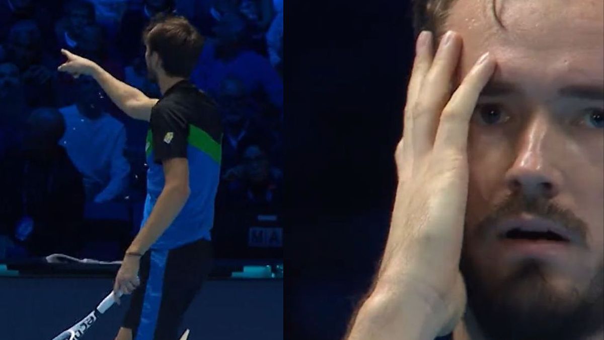 Zdjęcie okładkowe artykułu: Twitter / TennisTV / Zachowanie Miedwiediewa podczas półfinału ATP Finals