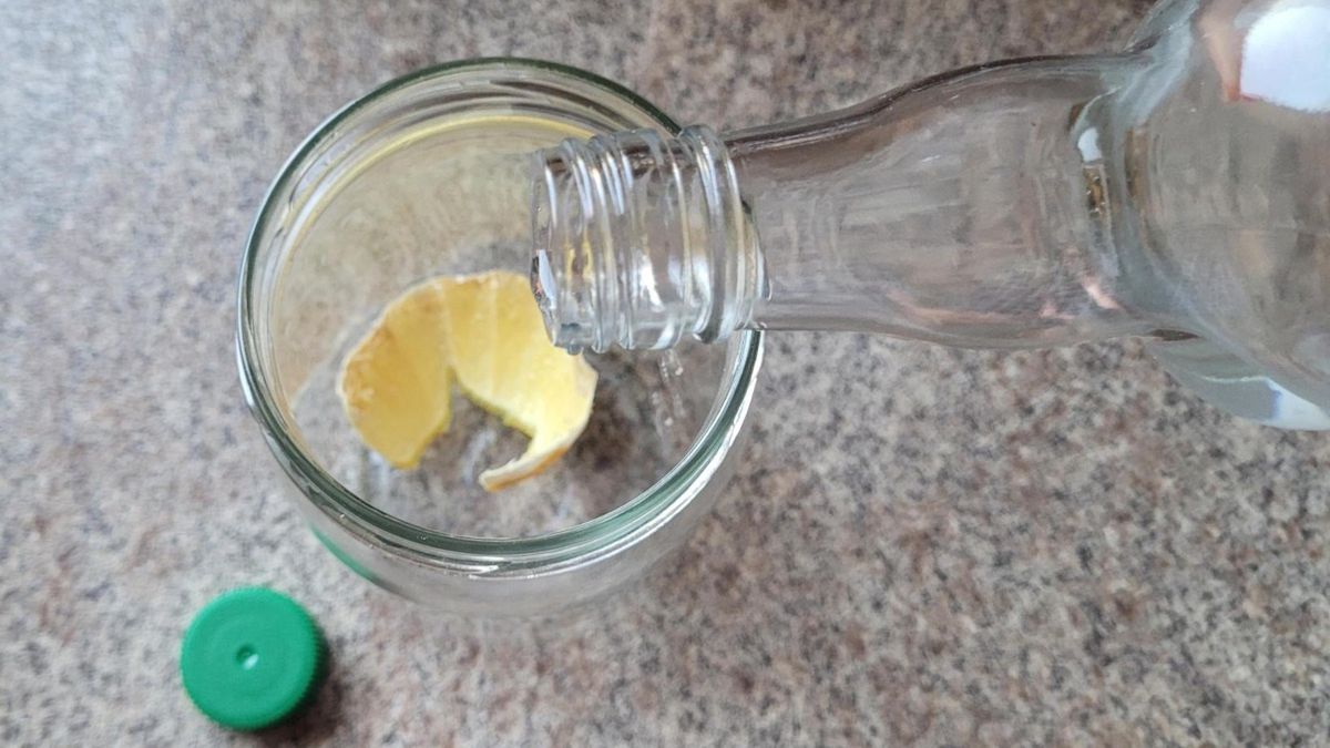 Resztki cytryny zalane octem