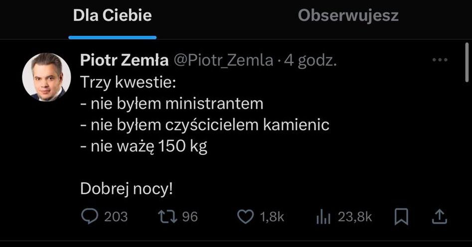 Wpis Piotra Zemły