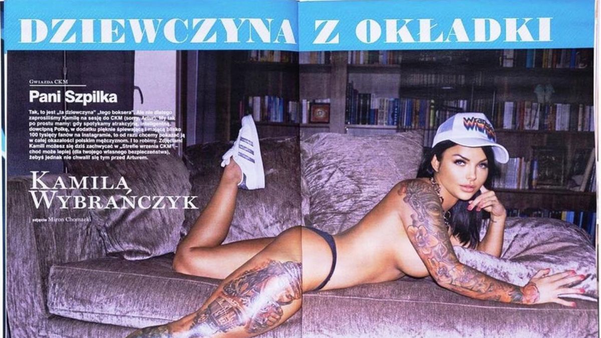 Kamila Wybrańczyk pozująca w magazynie dla mężczyzn