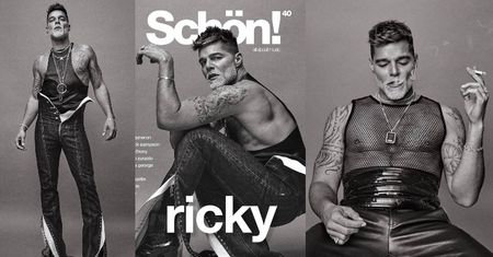 Siwowłosy Ricky Martin pręży muskuły, ubrany w skórę i siateczkową bluzkę. Seksowny? (ZDJĘCIA)