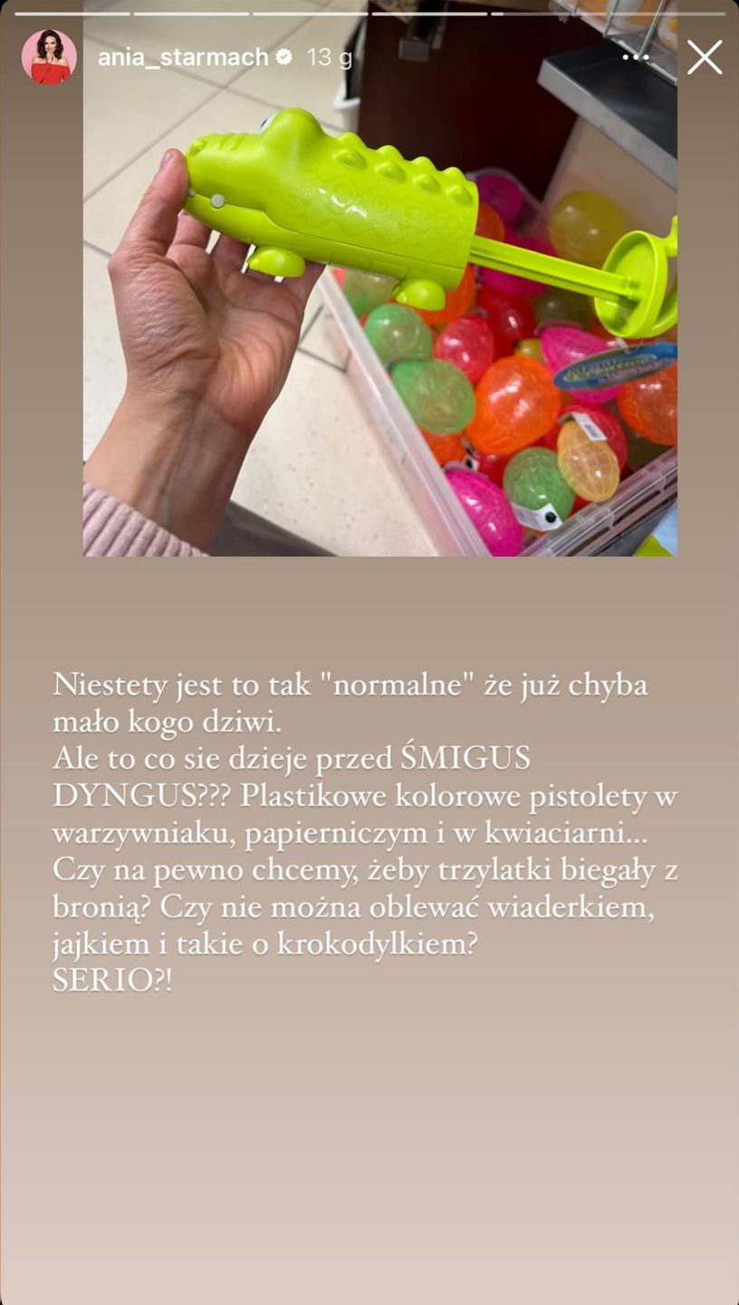 Ania Starmach wypowiada wojnę zabawkowej broni
