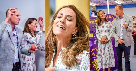 Szykowni książę William i Kate Middleton dają się porwać słodkiemu szaleństwu podczas wizyty w salonie gier (ZDJĘCIA)
