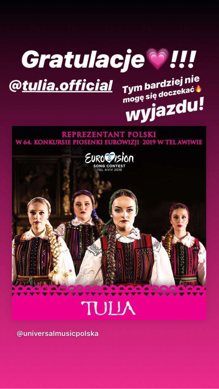 Roksana Węgiel o wyborze Tulii na Eurowizję 2019
