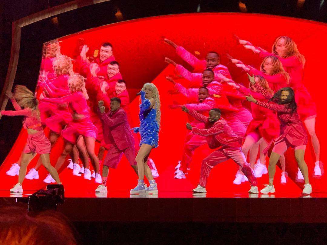 Margaret na próbie przed półfinałem Melodifestivalen 2019 (fot. eurowizja.org)