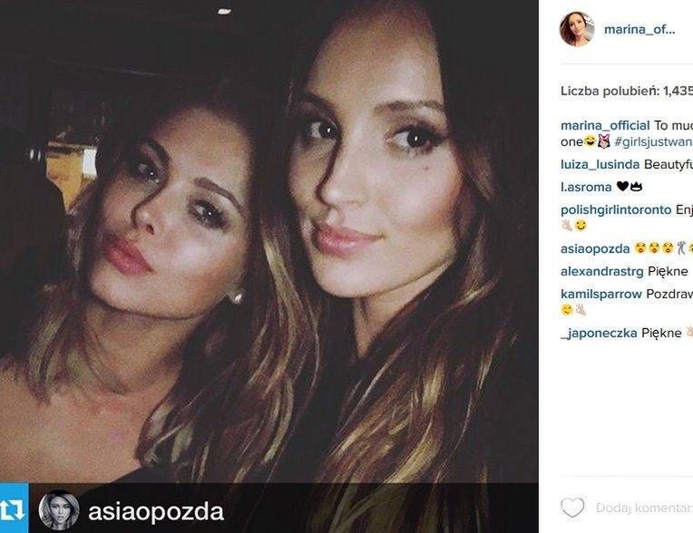 Joanna Opozda i Marina Łuczenko na Instagramie