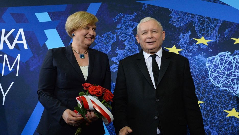 Prezes PiS pojawił się z Anną Fotygą na konferencji w Słupsku