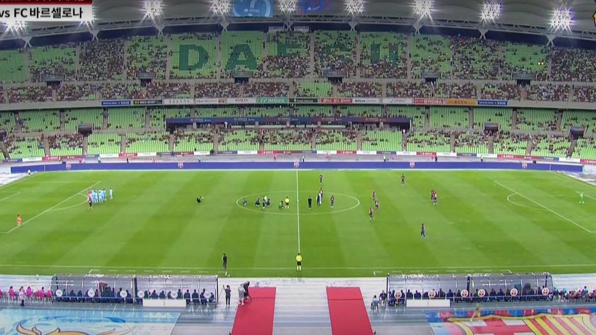 Getty Images / DAZN / Na zdjęciu: Stadion podczas meczu FC Barcelona - Daegu FC