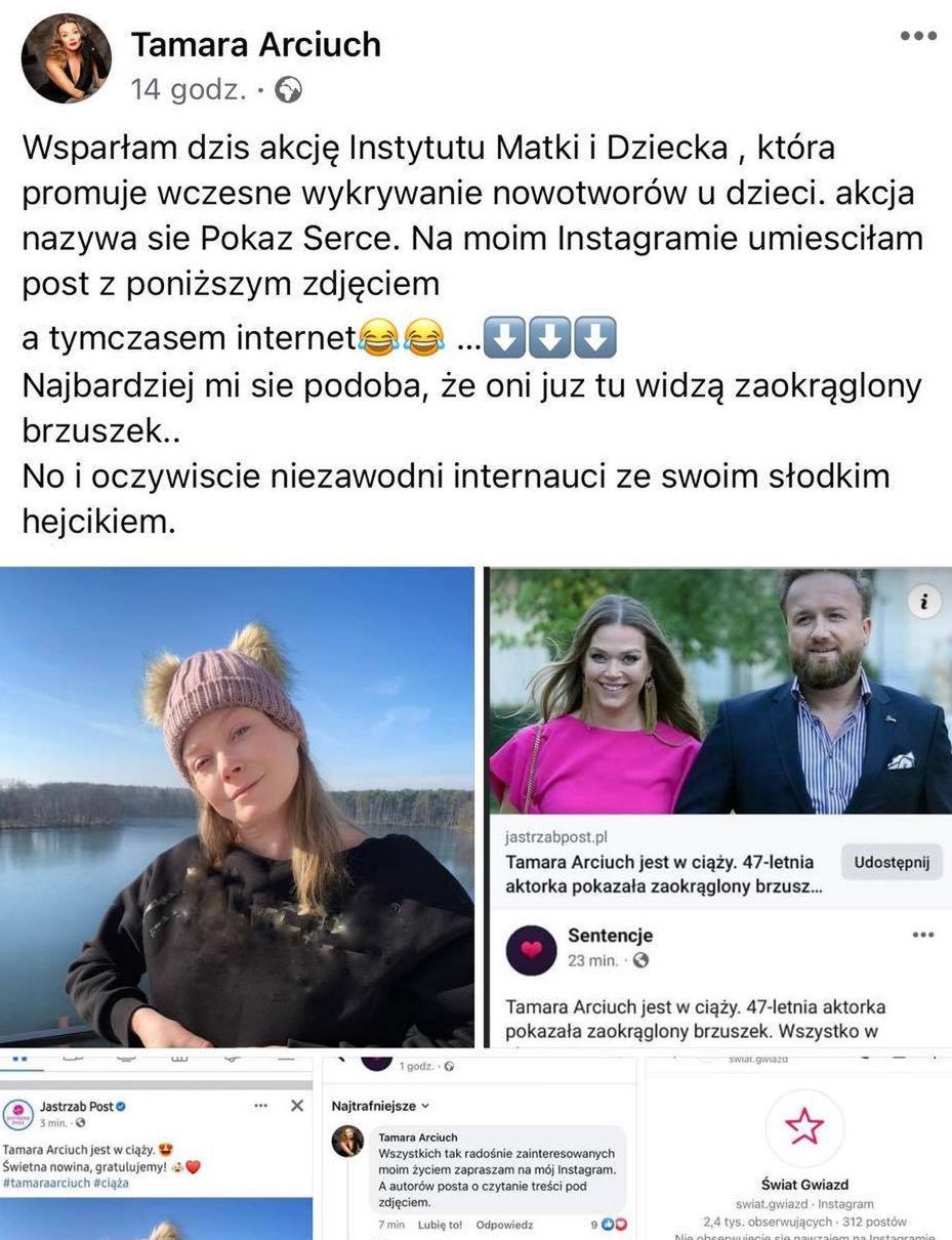 Tamara Arciuch reaguje na plotki, że jest w ciąży