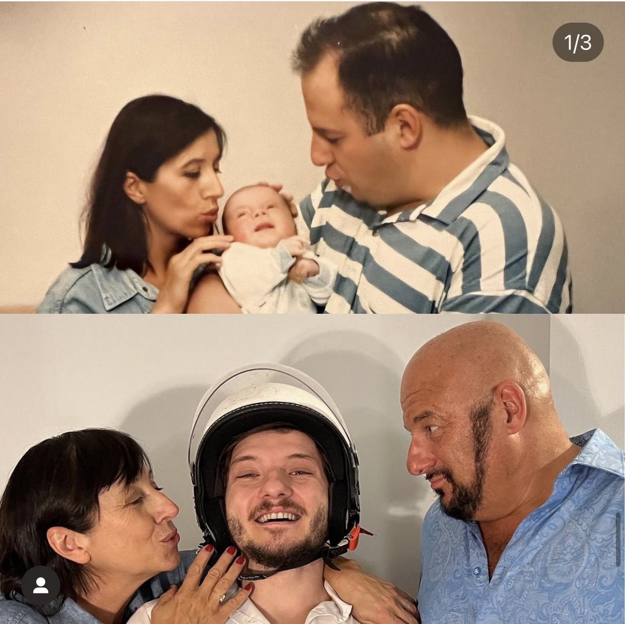 Piotr Gąsowski z Hanną Śleszyńską i synem Jakubem