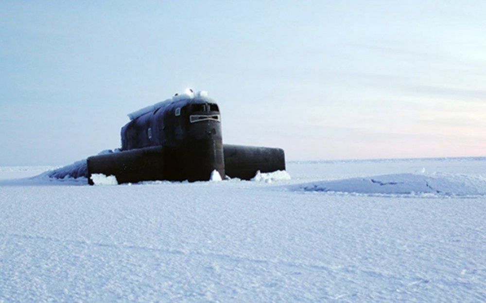 Russian submarines most often operate under the ice around the North Pole.