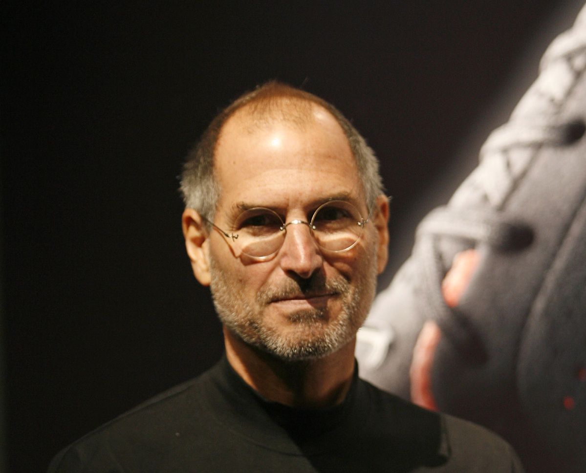 Nike and Apple Announce the Launch of the Nike+iPod - May 23, 2006
Apple CEO Steve Jobs during the unveiling of a partnership between Nike and Apple announcing the Nike+iPod, which combines the Nike Air Zoom Moire and the Apple iPod to communicate with each other via the Nike+iPod kit, using a sensor in the shoe to communicate wirelessly with the iPod to relay information from the shoe such as distance, pace, time running, and calories burned. (Photo by Mike Ehrmann/WireImage)
Mike Ehrmann