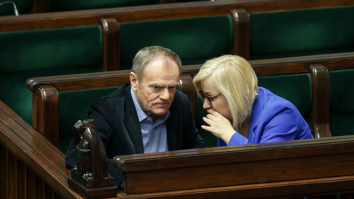 4. posiedzenie Sejmu X kadencji
25.01.2024 Warszawa, 4. posiedzenie Sejmu X kadencji, fot. Tomasz Jastrzebowski/REPORTER
N/z: Donald Tusk, Paulina Hennig-Kloska
Tomasz Jastrzebowski/REPORTER