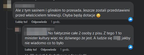 Komentarze na profilu Polsatu