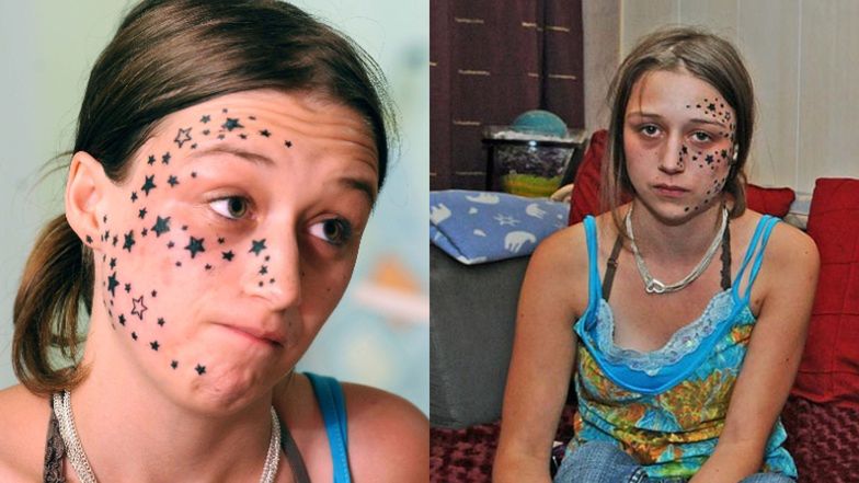 Tak wygląda belgijka, która wytatuowała sobie na twarzy 56 gwiazdek! Poznalibyście ją?