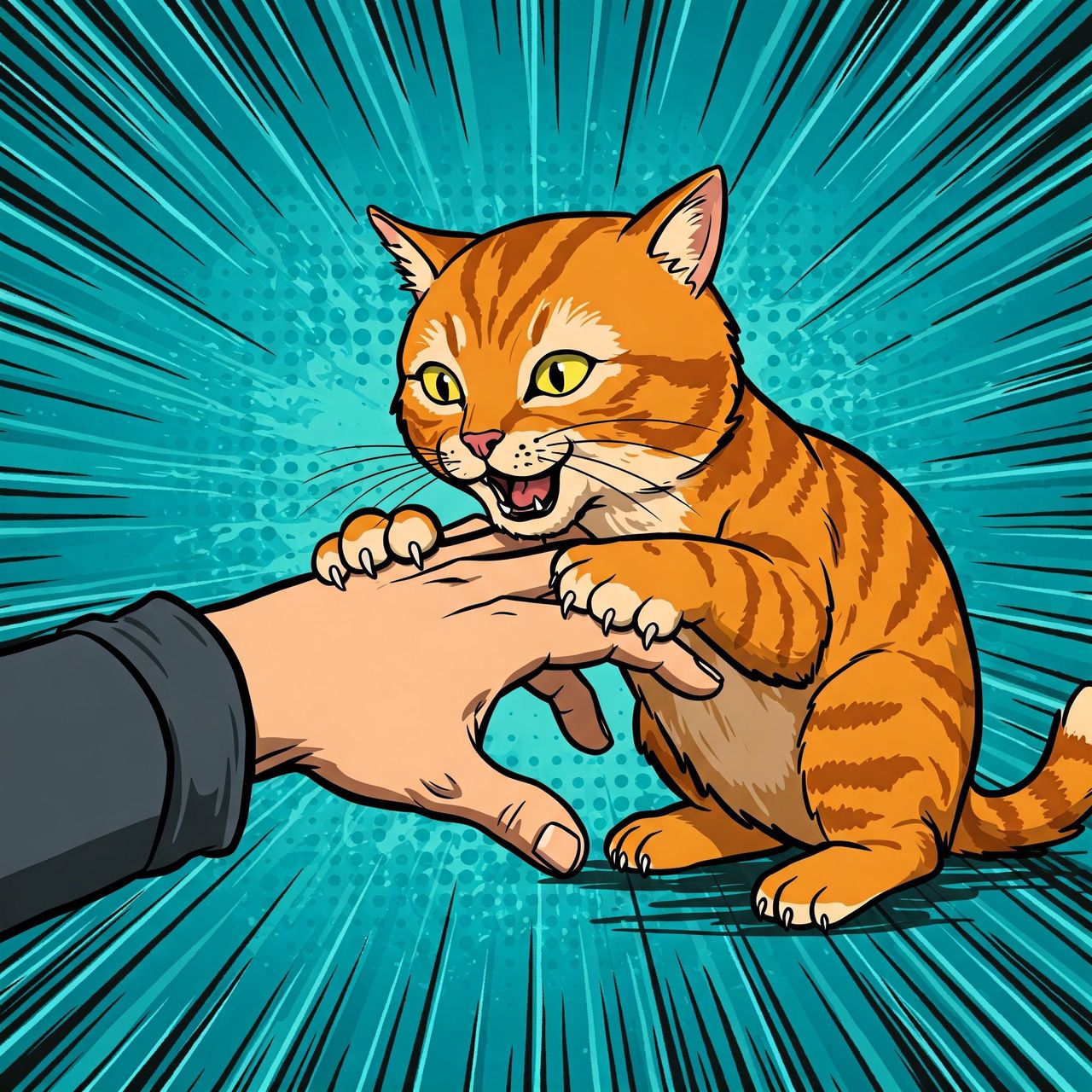 Kot może zaatakować nawet rękę, która go karmi