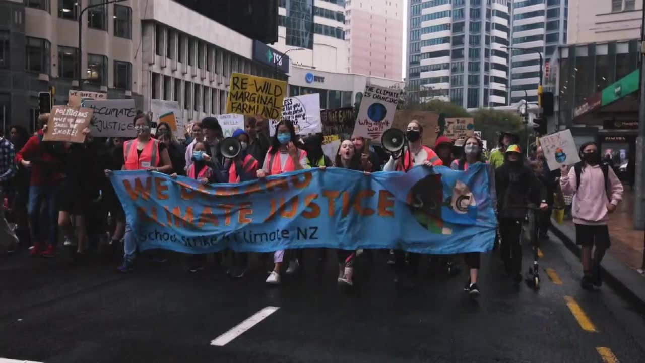 Kilka tysięcy uczniów wzięło udział w proteście klimatycznym w Wellington.