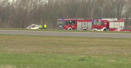Groźnie wyglądający wypadek awionetki w Gliwicach.