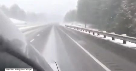 W Japonii śnieg sparaliżował autostrady. Pomogły drony