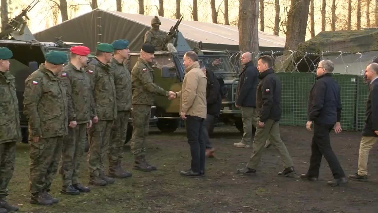 Prezydent spotkał się z funkcjonariuszami, którzy bronią granicy z Białorusią