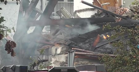 Wybuch gazu w domu jednorodzinnym w Toruniu. Budynek się zawalił, nie ma ofiar