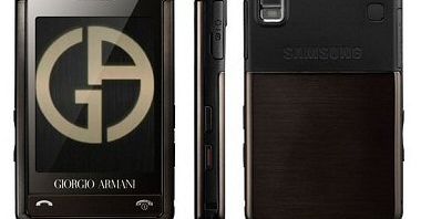 Ekskluzywny telefon z logo Giorgio Armani