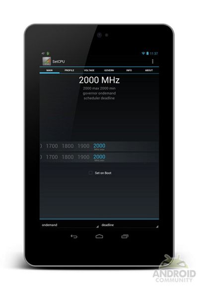 Tablet Google Nexus 7 podkręcony do 2 GHz