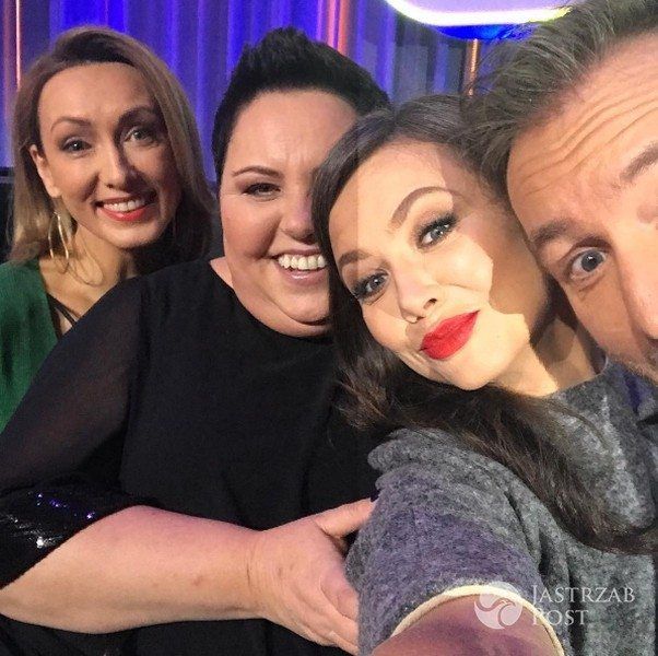 Anna Kalczyńska, Dorota Wellman, Kinga Rusin, Piotr Kraśko na prezentacji wiosennej ramówki TVN 2017 (fot. Instagram)