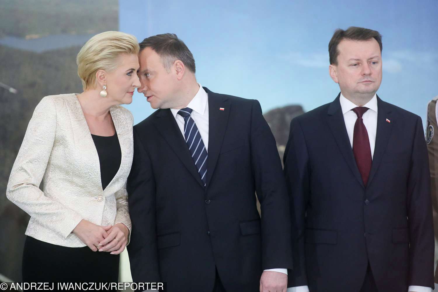 Agata Duda i Andrzej Duda na Wigilii z żołnierzami