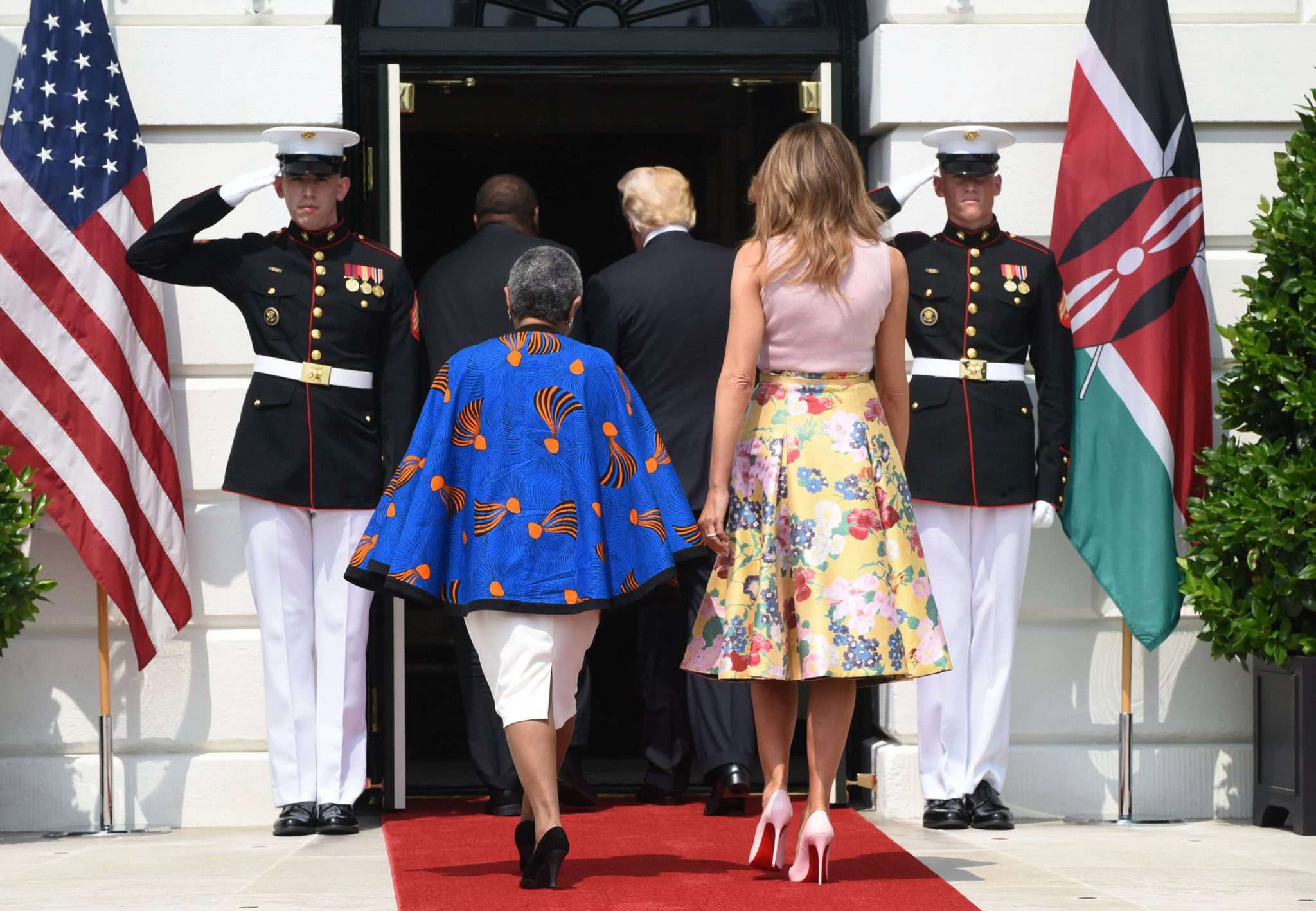 Melania Trump i Pierwsza Dama Kenii Margaret Wanjiru Gakuo
