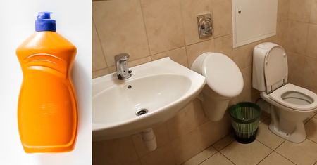 Płyn do mycia naczyń na zatkaną toaletę lub zlew